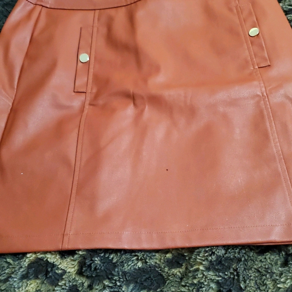 Loft leather skirt